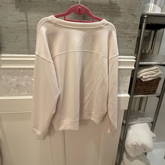 NWT new large Target A New Day elevated sweatshirt cream creamy sandwash - Picture 14 of 16
